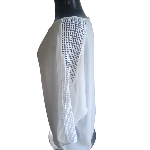 Jessica White Semi-sheer Long Sleeve Blouse 18W - Picture 4 of 5